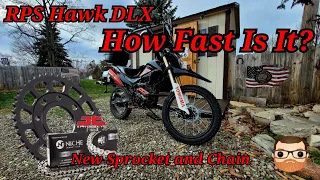 How Fast is It?  HAWK DLX Sprocket and Chain Upgrade.  #chonda #dualsport