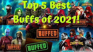 Top 5 Best Buffs of 2021! Tune Ups! Overhauls! Update! - Marvel Contest of Champions