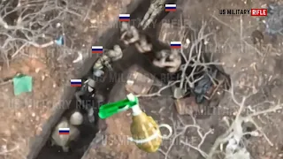 Ukrainian reconnaissance drone brutally attacked Russian soldiers in frontline Bakhmut