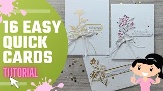 💜 16 Easy Budget Friendly Cards | Stampin Up Clean and Simple Cards | Stampin Up Sympathy Cards
