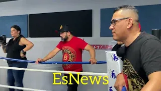 Diego Pacheco starting to look like David Benavidez and the ring check out the sparring