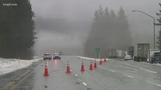 Snoqualmie Pass reopens after 23-hour closure, Stevens Pass still closed