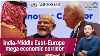 India-Middle East-Europe Economic Corridor (IMEC) Explained || Adnan Sir || #G20|| Amigos IAS