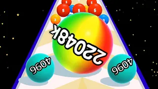 Satisfying Mobile Game / Ball Merge 2048 - ball run 2048 gameplay walkthrough part 5