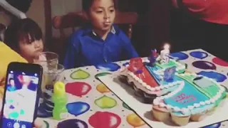 Kid Flips Cake Over as Family Sings Birthday Song for Him - 1051959