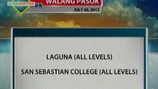 UB: Karagdagang eskwelahan na suspendido na rin ang klase ngayong araw (July 30, 2012)