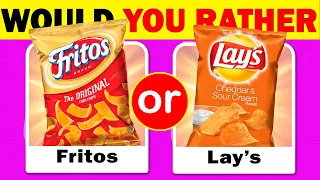 ▶️Would You Rather...?🍟🍕🌮 Snacks & Junk Food Edition | Easy Quizy