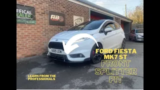 FORD FIESTA  ST180 **THE CORRECT WAY** TO INSTALL MAXTON DESIGNS RACE SPLITTER