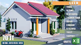 RUMAH MINIMALIS MODERN  6 X 8 M  70 JUTAAN   || FILE RAB