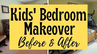 Kids' Room Makeover Before & After - Boy & Girl Shared Bedroom // Small Room Space Simple Upgrade