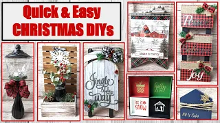 🎁🎄 7 QUICK EASY CHRISTMAS DIYS | DOLLAR TREE DIY | BUDGET DIYS | FARMHOUSE DIY | CRAFT SHOW RECAP 🎁🎄