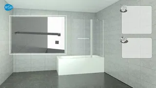 Ширма для ванни Sensea Remix 140х105 см прозоре скло (12107501)