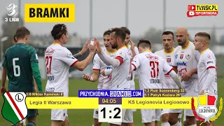 tv.nsk.pl [bramki Legionovii] Legia II Warszawa - KS Legionovia Legionowo 1:2 (1:2) 2022-11-10 g. 12