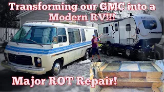 Turning our ABANDONED GMC Motorhome into a MODERN RV! Rescue Part 4