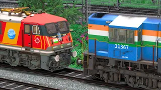 DIESEL TO ELECTRIC LOCOMOTIVE CHANGE | BUMPY RAILROAD | Train Simulator | Railworks 3 | NTG GAMING