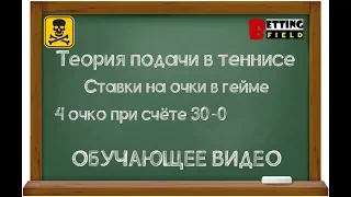 Теория подачи в большом теннисе и как на этом можно заработать/ Ставки на очки в гейме