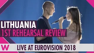 Lithuania First Rehearsal: Ieva Zasimauskaite "When We're Old"  @ Eurovision 2018 (Review)