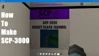 How To Make SCP-3000 Containment Chamber In Minecraft