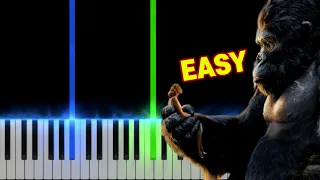 King Kong(2005) - Main Theme | EASY Piano Tutorial