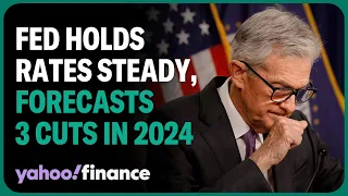 Fed holds rates steady, forecasts 3 rate cuts in 2024