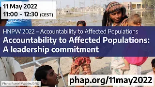 Accountability to Affected Populations: A leadership commitment