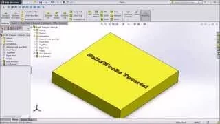 Solidworks tutorial How to engrave Text