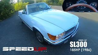 MERCEDES 300SL R107 | SL 1986 | 180HP | ACCELERATION TEST | 0-100 | 0-160 | 1/4 MILE | DRAGY TIME |