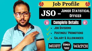 Junior Statistical Officer (JSO) Job Profile | Complete Details | Salary | Promotions | Bonus Tips!