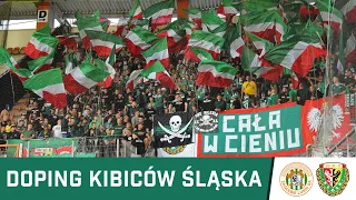 KIBICE: Derbowa atmosfera w sektorze Śląska na meczu z Zagłębiem Lubin