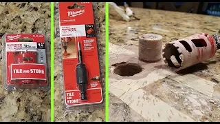 How to drill a hole in Granite Countertop. Сверлить гранит это легко