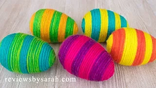 How to Decorate Eggs with Yarn - Easter Spring Egg Color