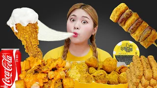 Fried Chicken Spicy Sauce Mukbang by HIU 하이유