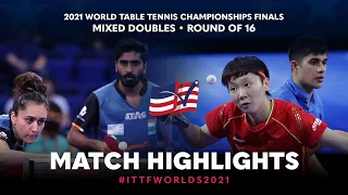 Manika B./Sathiyan G. vs Kanak J./Wang M. | 2021 World Table Tennis Championships Finals | XD | R16