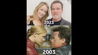 Arnold Schwarzenegger and  Kristanna Loken Terminator 3 (2003 & 2023) #shorts #short #arnold #leo