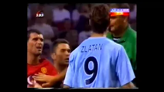 Roy Keane and Beckham confronts Zlatan Ibrahimović (mostly Beckham)