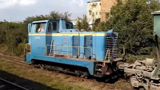 Старенький тепловозик ТГМ23-1540 на маневрах. Old locomotive TGM23-1540 maneuvers.