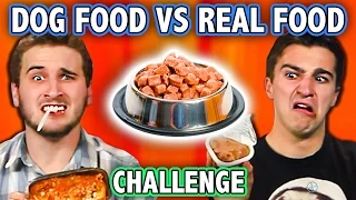 DOG FOOD VS REAL FOOD CHALLENGE! (ft. Teens React Cast) | Challenge Chalice