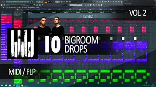 🔥10 Bigroom Drop Melodies🎶 Vol. 2 SABERZ style + FLP + FREE MIDI