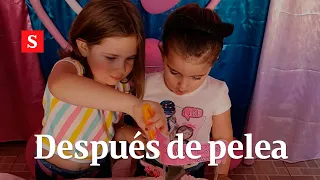 El tierno video de las niñas del cumpleaños después de la pelea viral | Videos Semana