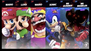 Super Smash Bros Ultimate Amiibo Fights – Request #16099 Mario Team vs Sonic Team