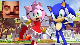 Hello Neighbor - My New Neighbor Sonic Amy Rose Act 1 Gameplay Walkthrough