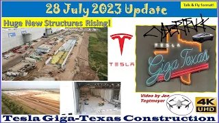 More Window Removal, E Cathode Structure Has Roof & More! 28 July 2023 Giga Texas Update (07:35AM)