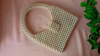 Mini pearl bag tutorial /Beginner's Friendly/Beads Craft #trending #youtube #viral #youtube