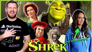 My wife watches SHREK for the FIRST time || Movie Reaction