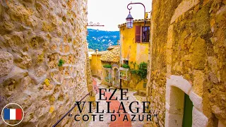 🇫🇷 4K France Walking Tour in Eze - Village in Cote d'Azur