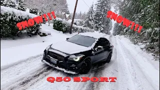 Snow Mode Time In The Q50 Sport AWD [ 3.7 ]