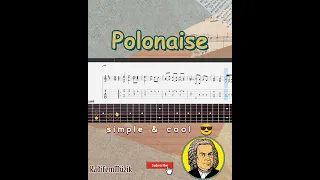 Best part of Polonaise by Bach Easy Fingerstyle Guitar