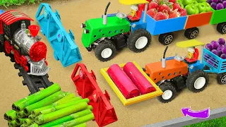 DIY Tractor & Mini Bulldozer making concrete road | Construction Vehicles, Road Roller #24