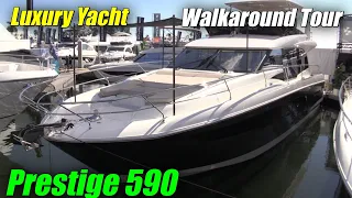Luxury yacht Tour ! 2022 Prestige 590