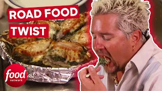 Guy Fieri LOVES Build-Your-Own "Trailer Park" Burger | Diners, Drive-ins & Dives